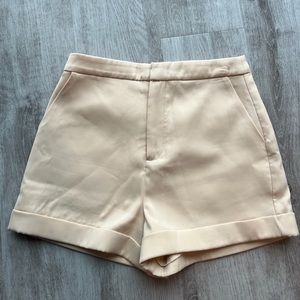 SATIN beige shorts